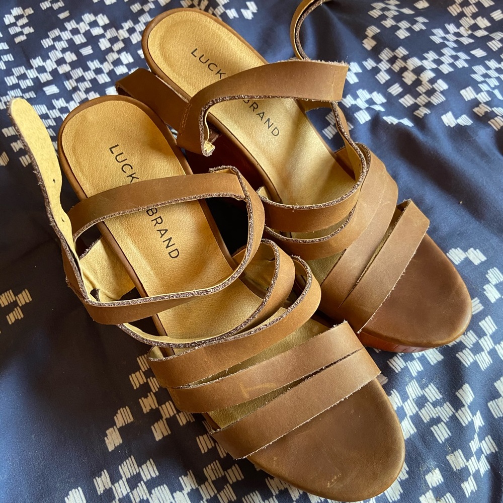 Lucky Brand wedges, worn twice